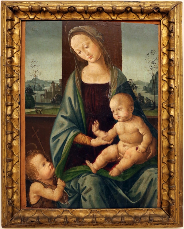 Maestro della conversazione di santo spirito, forse giovanni cianfanini, madonna col bambino e san giovannino, 1500-20 ca - Sailko