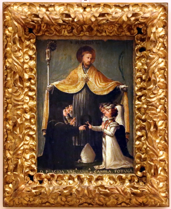 Niccolò dell'abate, san placido accoglie sotto il piviale le monache di sant'eufemia, 1529-36 ca - Sailko