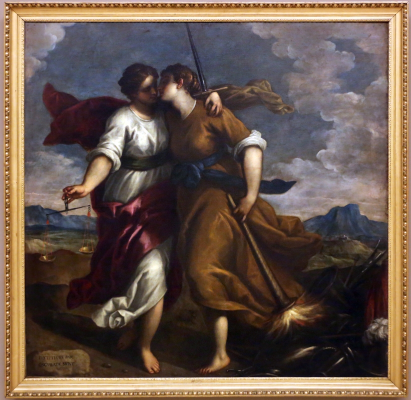 Palma il giovane, allegoria della giustizia e della pace, 1620 ca - Sailko