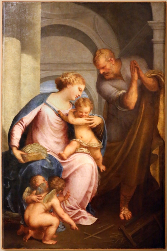Pietro liberi, sacra famiglia con due angeli che formano una croce, 1652 ca - Sailko