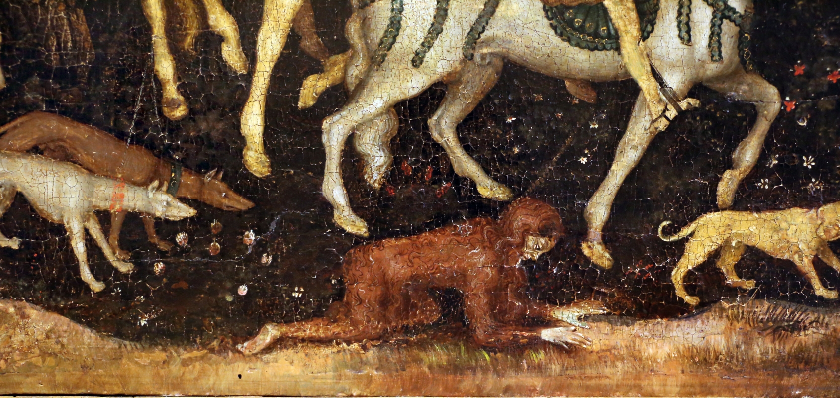 Secondo maestro di carpi, leggenda di san giovanni boccadoro (crisostomo), 1430 ca. 06 uomo selvaggio - Sailko