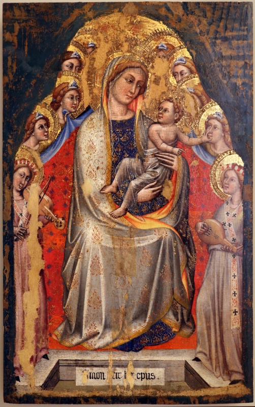 Simone dei crocifissi, madonna in trono col bambino e angeli, 1390-99 ca - Sailko