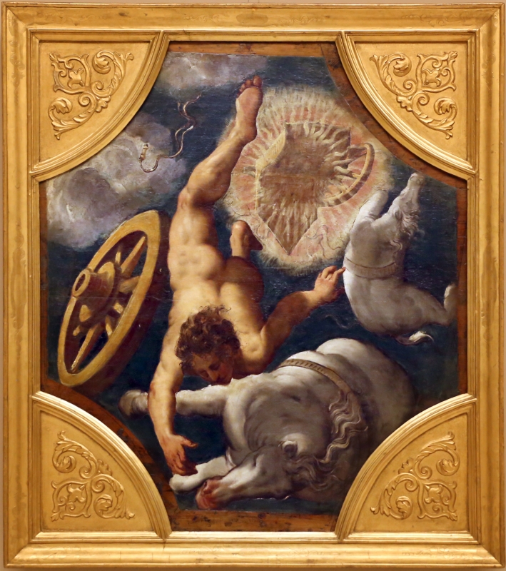 Tintoretto, tavole per un soffitto a palazzo pisani in san paterniano a venezia, 1541-42, caduta di fetonte - Sailko