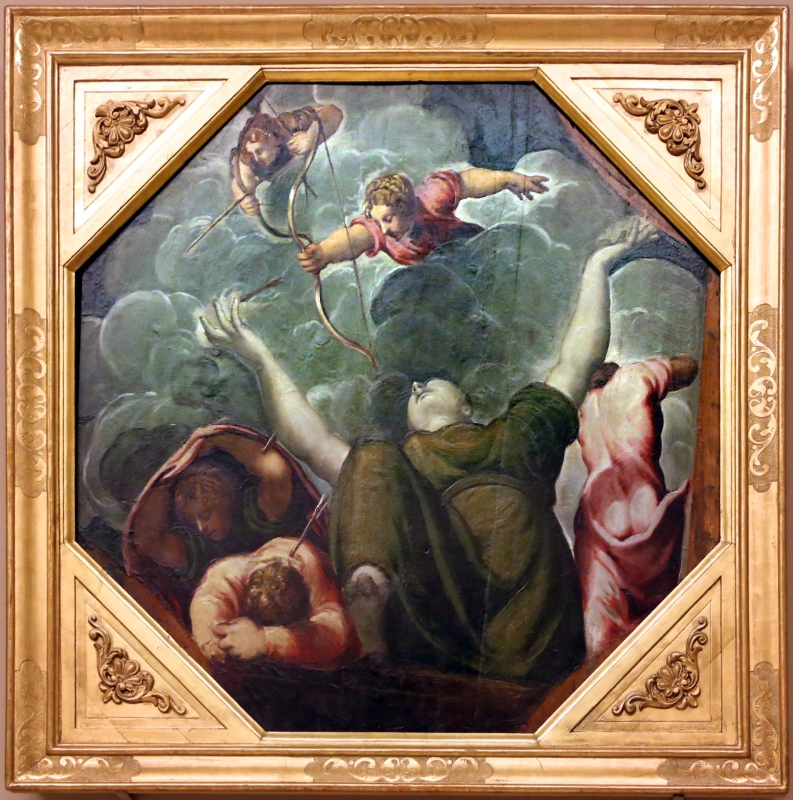 Tintoretto, tavole per un soffitto a palazzo pisani in san paterniano a venezia, 1541-42, strage dei figli di niobe - Sailko