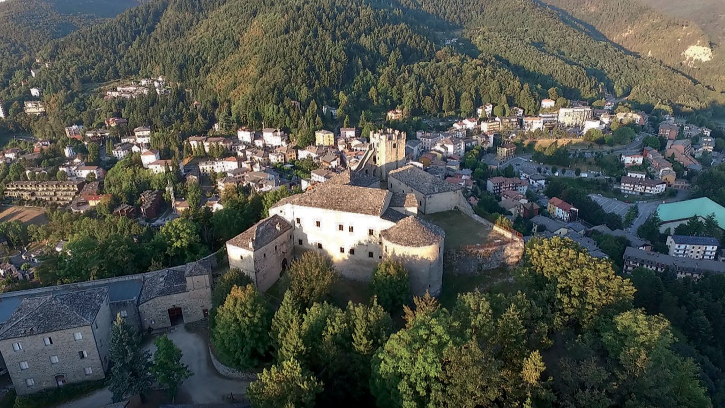 Panoramica aerea Castello di Sestola - Eugenio Soliani