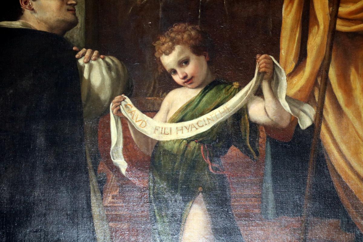 Chiesa dei Santi Senesio e Teopompo (Castelvetro di Modena), Madonna col Bambino in trono fra santi 04 - Mongolo1984