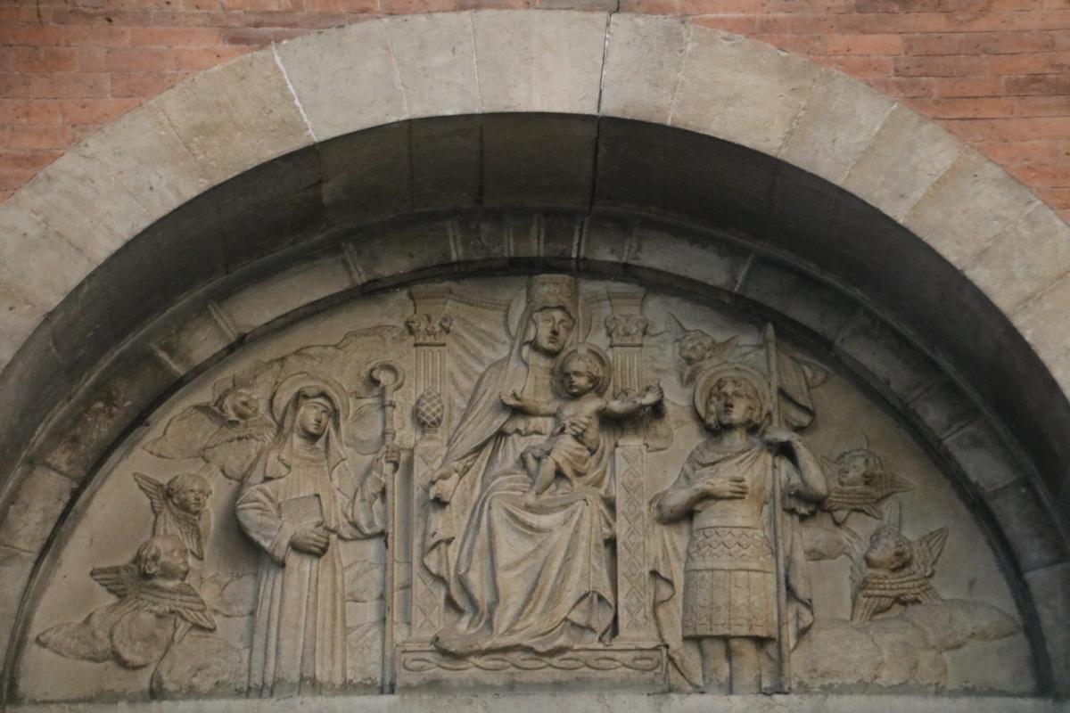 Duomo (Piacenza), lunetta, Madonna in trono col Bambino tra santi - Mongolo1984