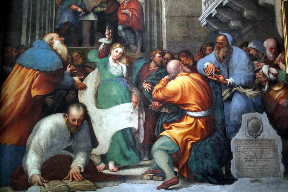 Cappella di Santa Caterina, (1530-1532), Il Pordenone, Disputa di S. Caterina coi filosofi 02 - Mongolo1984