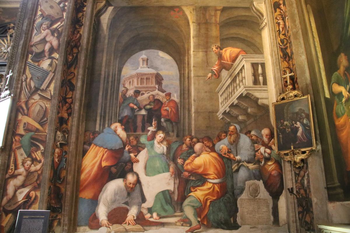 Cappella di Santa Caterina, Il Pordenone, Disputa di S. Caterina coi filosofi 01 - Mongolo1984