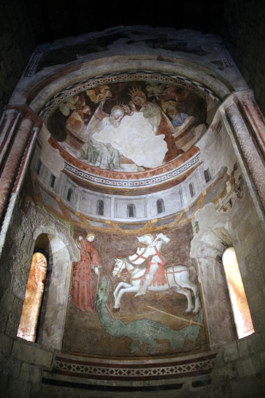 Pieve di San Giorgio (Vigoleno), San Giorgio che libera la principessa dal drago e Incoronazione della Vergine 01 - Mongolo1984