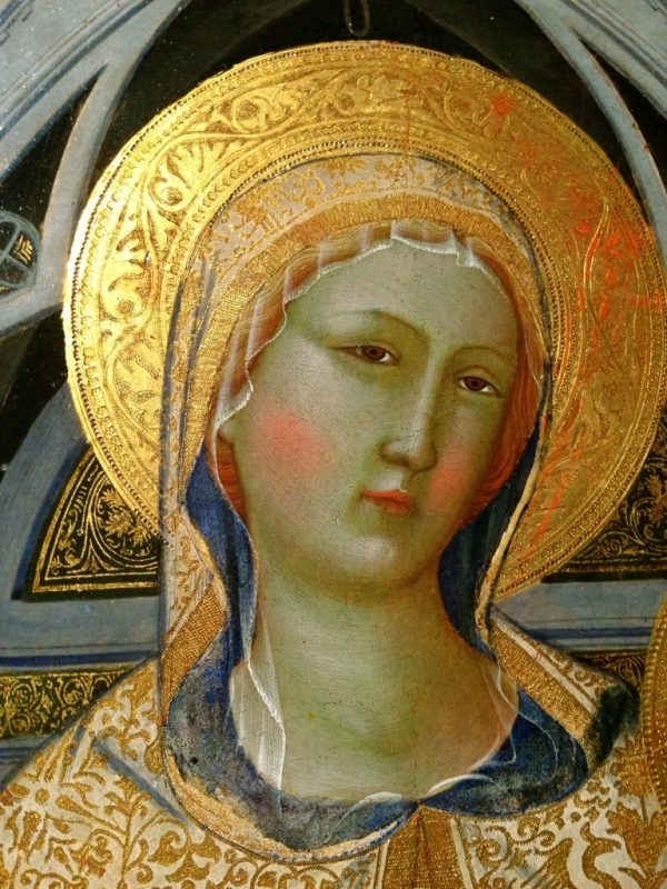 Agnolo Gaddi Madonna con Bambino in trono a Santi - Waltre manni