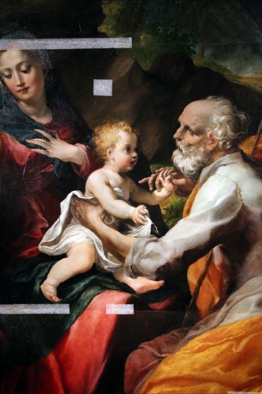 Michelangelo anselmi, sacra famiglia con santa barbara e un angelo, 1534, 02 - Sailko