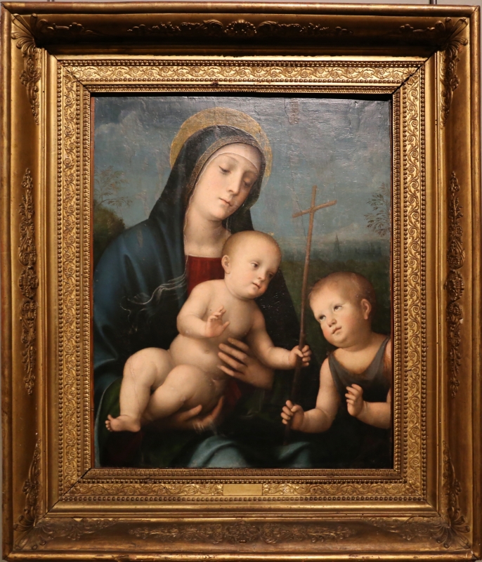 Francesco francia (bottega), madonna col bambino e san giovannino, 1510-20 ca - Sailko