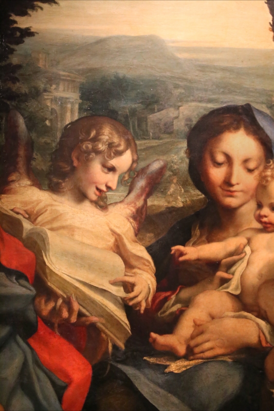 Correggio, madonna di san girolamo, o il giorno, 1528 ca. 03 angelo - Sailko