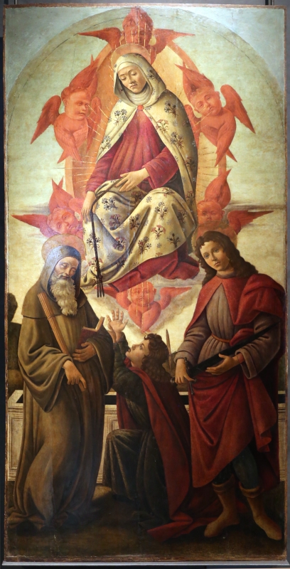 Ambito del botticelli, assunzione della vergine coi ss. benedetto, tommaso e giuliano, 1500-10 ca - Sailko