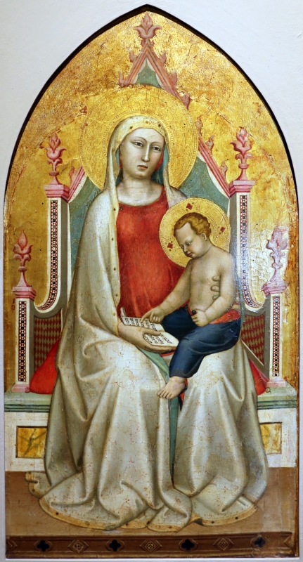 Bernardo daddi, madonna con bambino leggente e i santi pietro e paolo, 1320-30 ca. 02 - Sailko