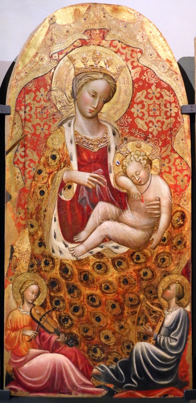 Maestro di barga, madonna col bambino, due angeli musicanti e santi, lucca 1400-20 ca. 02 - Sailko