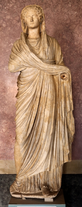 Statue della famiglia giulio claudia, dal foro di veleia, 14-54 dc ca., agrippina minore - Sailko