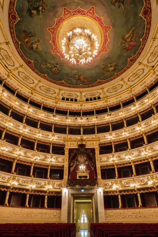 Teatro Regio di Parma, palchi e soffitto affrescato - ENIT SpA