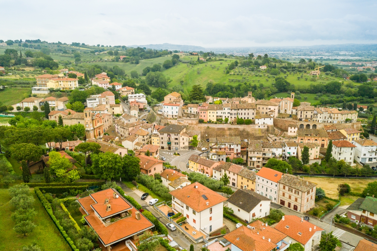 Aerial view of the village of Saltara - ENIT SpA