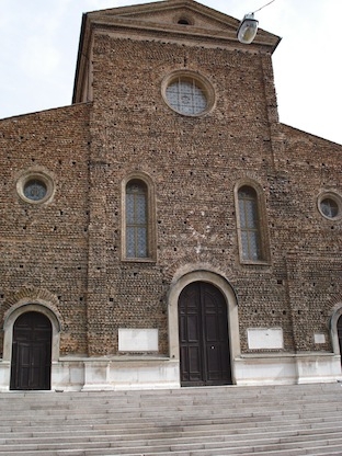 Cattedrale di San Pietro apostolo, facciata,sezione centrale (Faenza),JPG - Opi1010