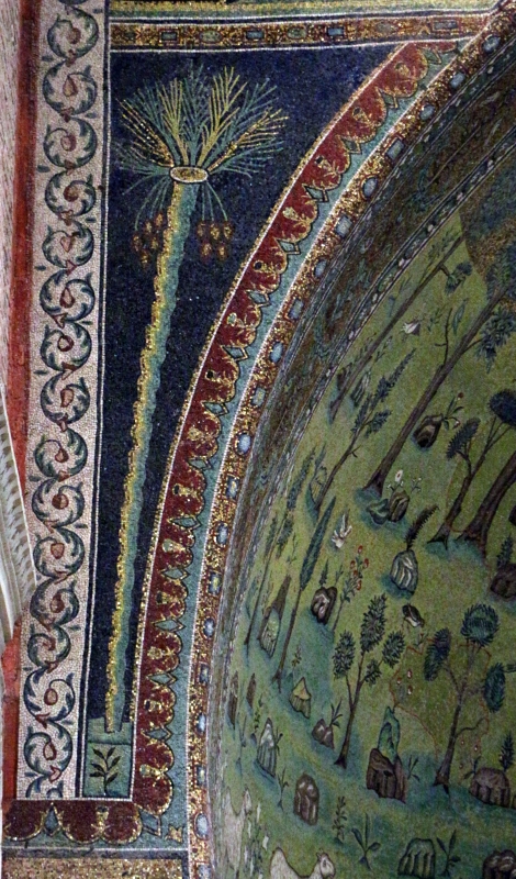 Sant'apollinare in classe, mosaici dell'arcone, palma, VII secolo 01 - Sailko