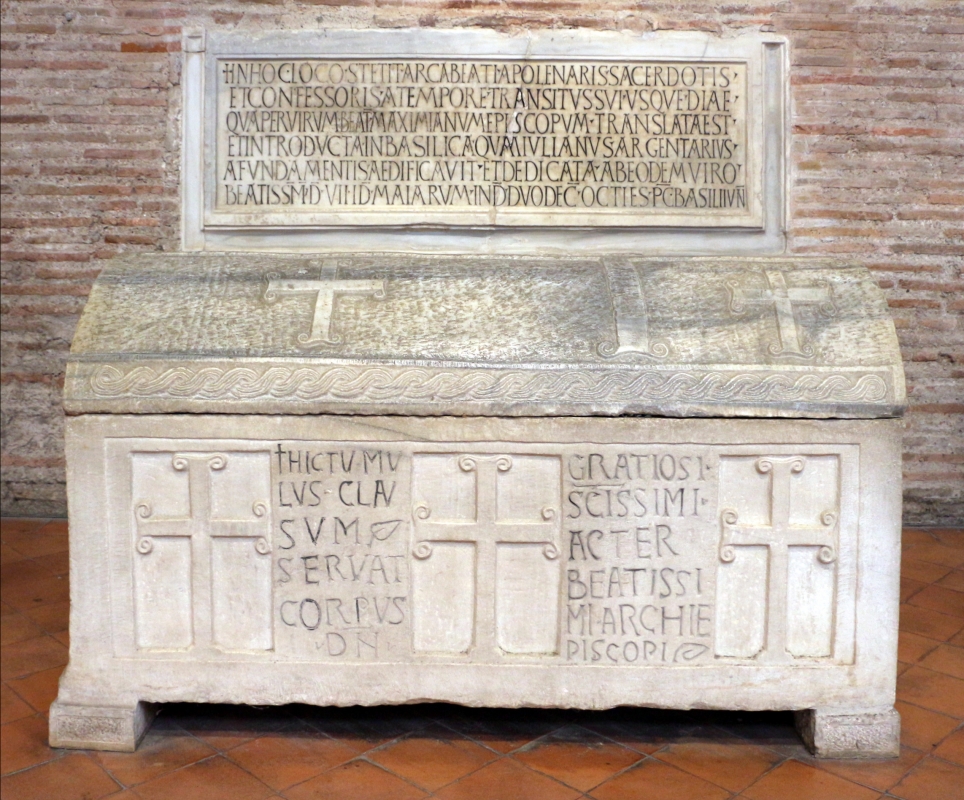 Sant'apollinare in classe, interno, sarcofagi ravennati 03, VI-VII secolo ca - Sailko