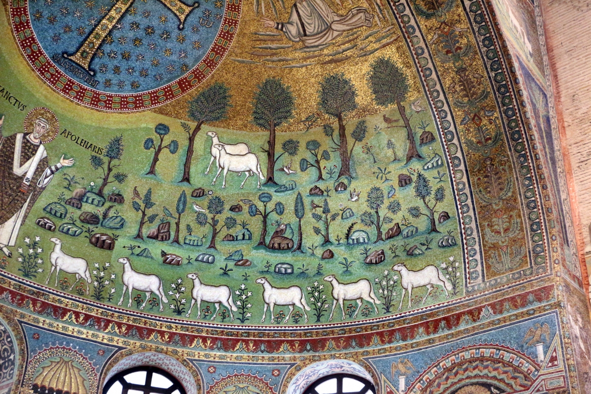 Sant'apollinare in classe, mosaici del catino, trasfigurazione simbolica, VI secolo, 11 - Sailko