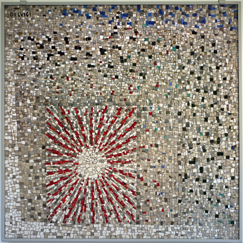 Gruppo mosaicisti su dis. di mario de luigi, senza titolo, 1959 - Sailko