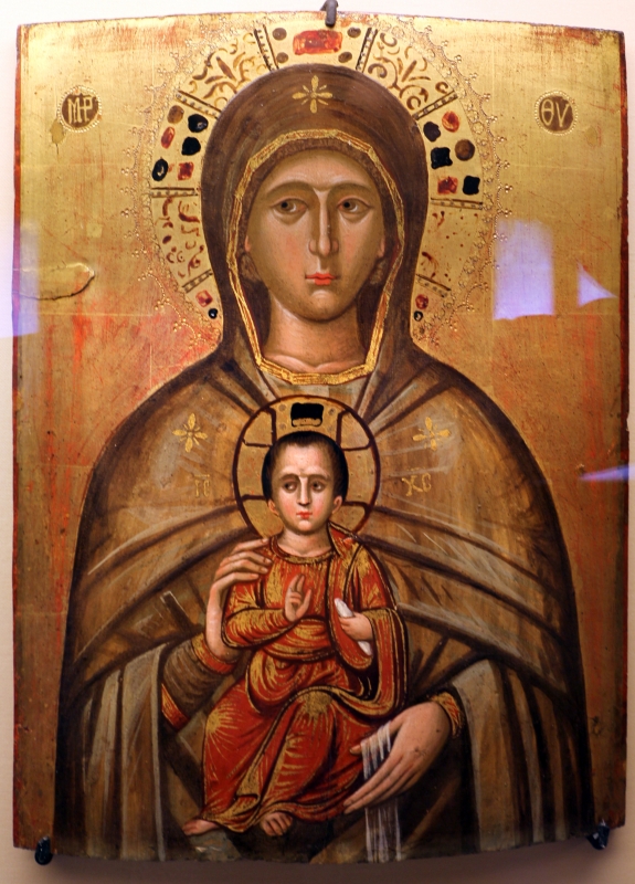 Pittore bizantino, madonna platytera (più grande dei cieli), xvi secolo - Sailko