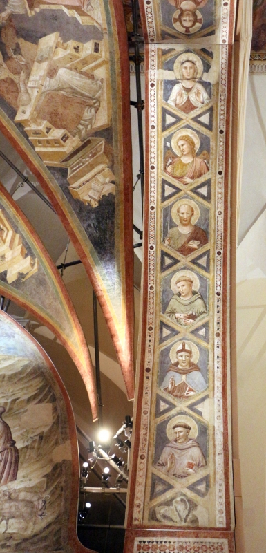 Pietro da rimini e bottega, affreschi dalla chiesa di s. chiara a ravenna, 1310-20 ca., intradosso con angeli e santi 02 - Sailko