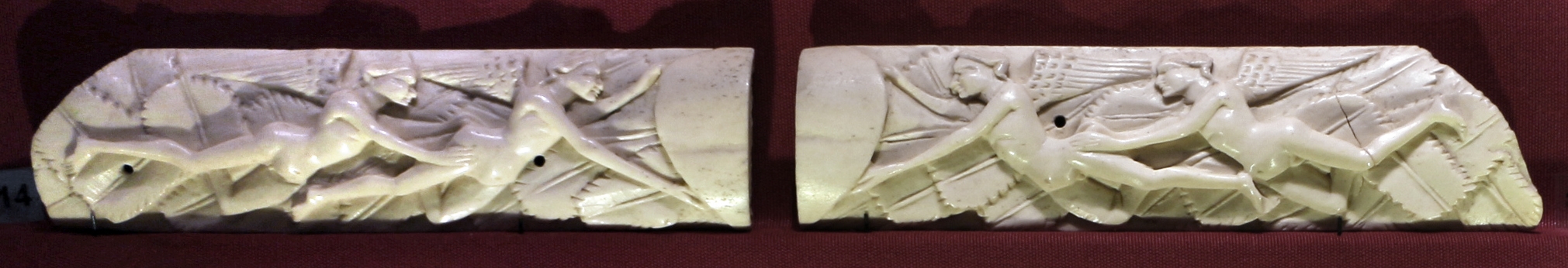 Maniera di baldassarre degli embriachi, due placche da coperchio di cassetta, osso, 1400-1425 ca - Sailko