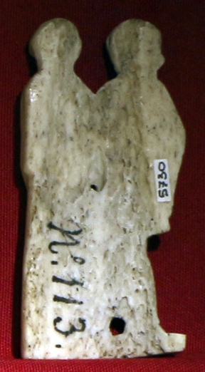 Bottega di baldassarre degli embriachi (attr.), retro di placchetta con coppia, osso, 1390 ca - Sailko