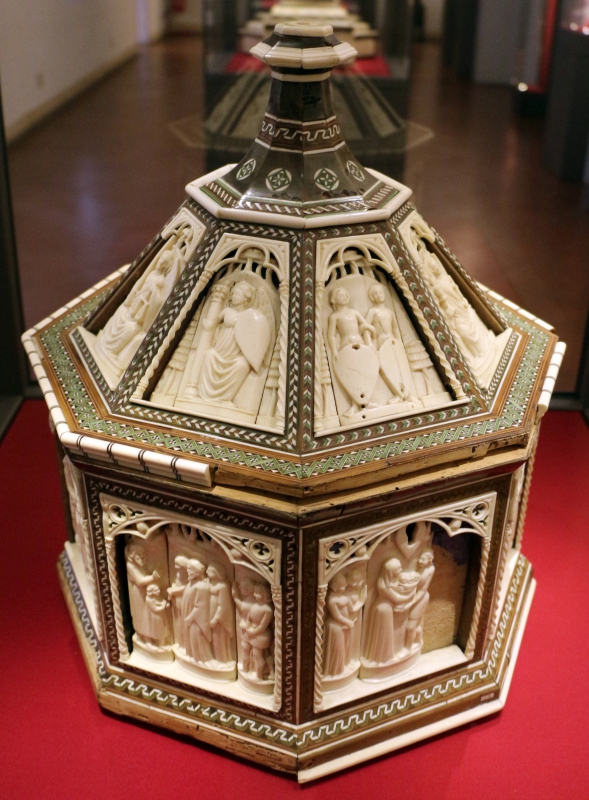 Baldassarre degli embriachi (bottega), cofanetto con scene delle leggenda di helias, 1390-1410 ca. 01 - Sailko