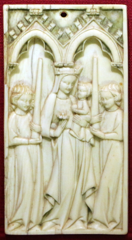 Arte francese (o copia da), placchetta con la vergine in gloria, 1350 ca - Sailko