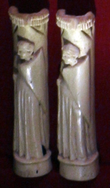 Bottega di baldassarre degli embriachi (attr.), placchette di cofanetto con figure femminili armate, 1410 ca - Sailko