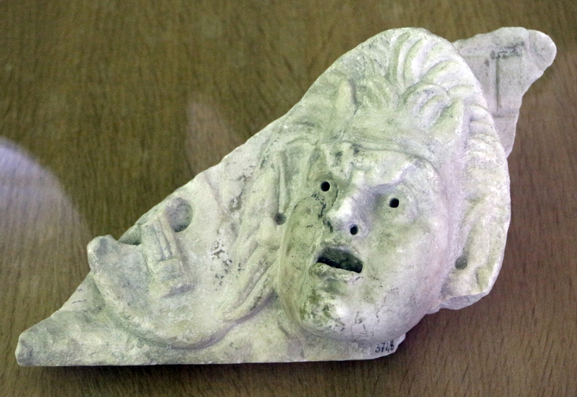 Maschera teatrale di fauno e lira, dalla zona del palazzo di teodorico, 90-110 dc ca - Sailko