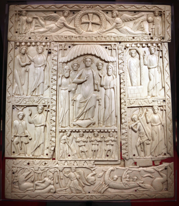 Fattura forse egiziana, coperta di evangeliario detta dittico di murano, avorio, 500-550 ca. 01 - Sailko