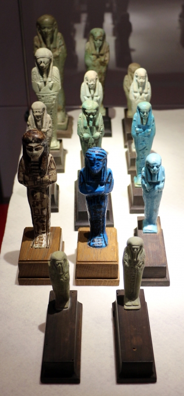 Egitto, ushabti in faience e pietra, VIII-IV secolo ac - Sailko