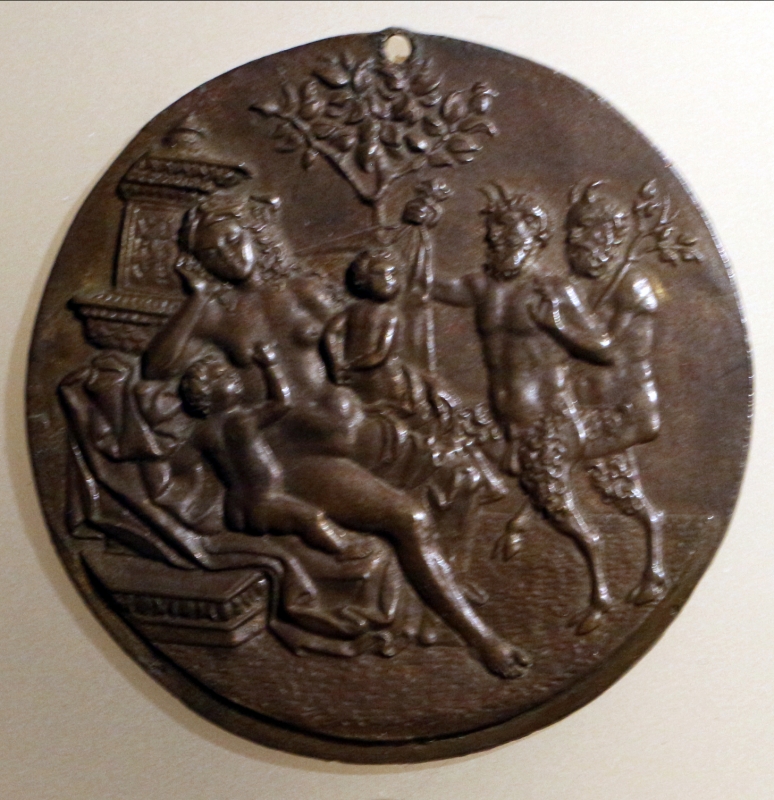 Pseudo fra antonio da brescia (attr.), ninfa dormiente e due satiri, italia del nord, 1500 ca - Sailko