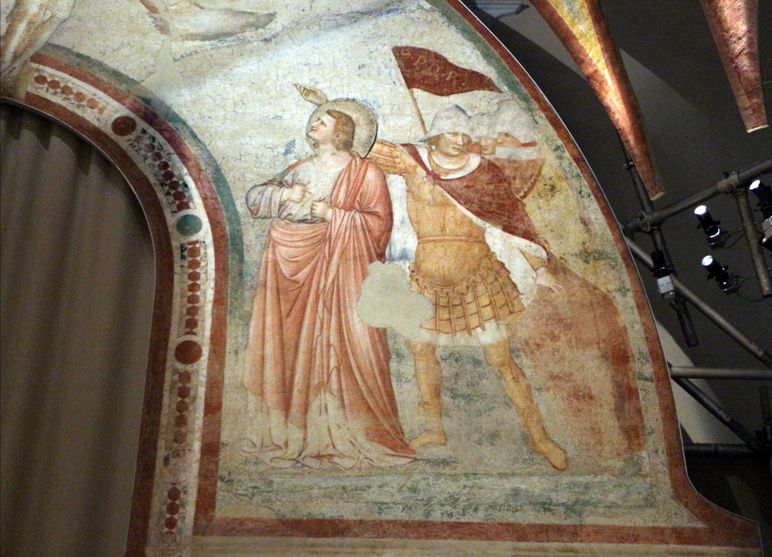 Pietro da rimini e bottega, affreschi dalla chiesa di s. chiara a ravenna, 1310-20 ca., crocifissione 04 - Sailko