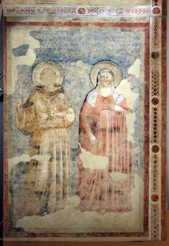 Pietro da rimini e bottega, affreschi dalla chiesa di s. chiara a ravenna, 1310-20 ca., ss. francesco e chiara - Sailko