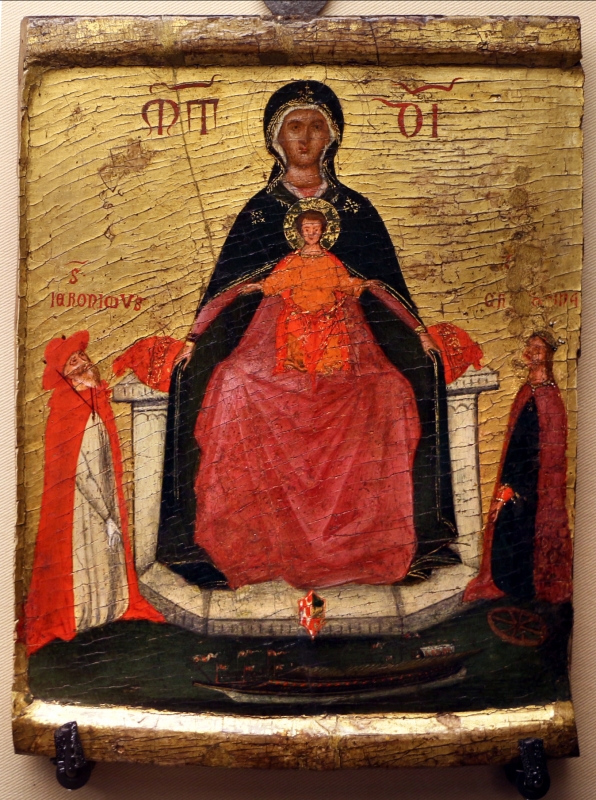 Pittore veneto, madonna col bambino tra i ss. caterina e griolamo, xv secolo - Sailko