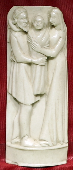 Bottega di baldassarre degli embriachi, placca di confanetto con storia di paride, 1390-1410 ca - Sailko