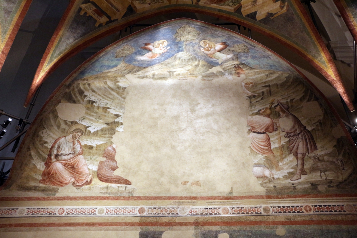 Pietro da rimini e bottega, affreschi dalla chiesa di s. chiara a ravenna, 1310-20 ca., natività e annuncio ai pastori 02 - Sailko