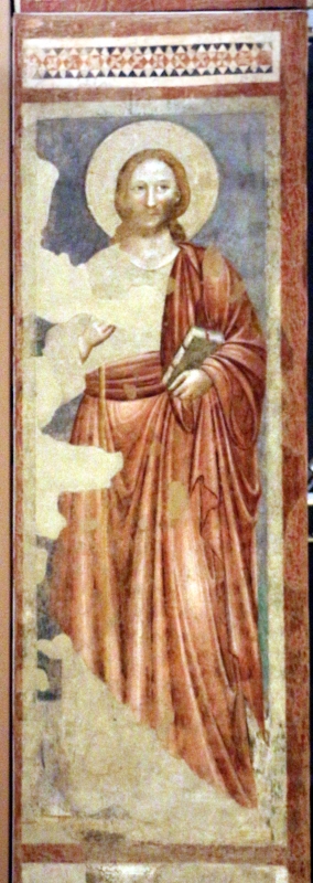 Pietro da rimini e bottega, affreschi dalla chiesa di s. chiara a ravenna, 1310-20 ca., cristo benedicente - Sailko