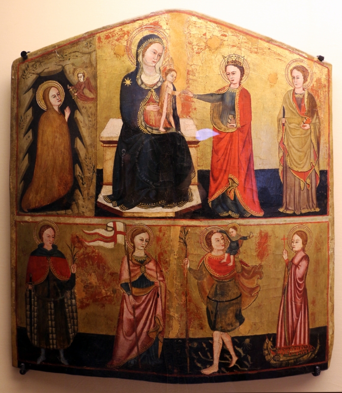 Pittore marchigiano, sposalizio mistico di s. caterina e altri santi, xiv-xv secolo - Sailko
