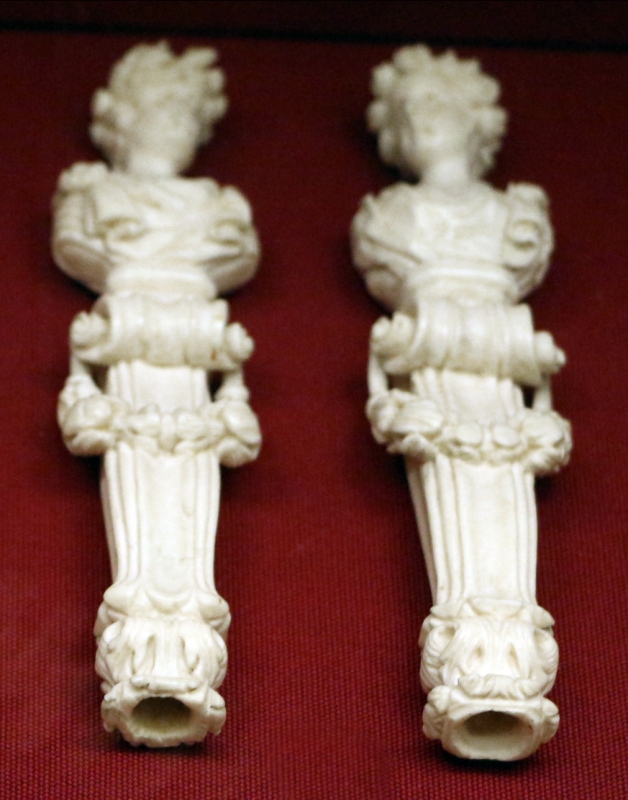 Francia, coppia di manici di posate a forma di erme, 1810 ca - Sailko