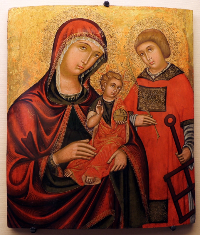 Pittore cretese, madre della consolazione e s. lorenzo, xvi-xvii secolo - Sailko