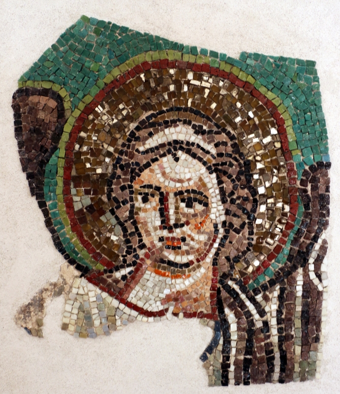 Testa d'angelo, frammento di mosaico dalla volta di san vitale, VI secolo ca - Sailko